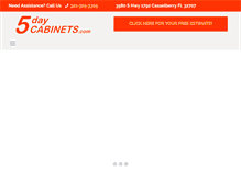 Tablet Screenshot of 5daycabinets.com